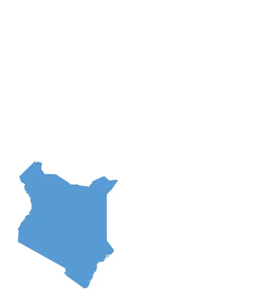 Kenia Mapa Kraju Ikona Solidnym Stylu — Wektor stockowy