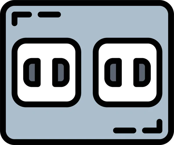 Icona Presa Spina Elettrica Nella Categoria Dispositivi Elettronici Elettrodomestici — Vettoriale Stock
