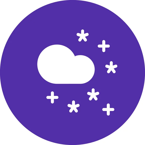 Cloud Cloudy Forecast Icon Solid Style — Stock Vector