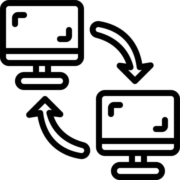 Business Communications Networking Icon Outline Style — Stock Vector