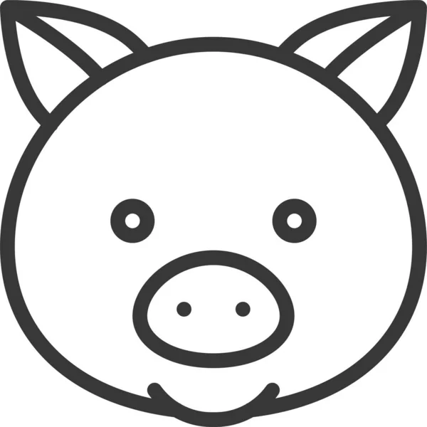 Animal Fariming Farm Icon Outline Style — Stock Vector