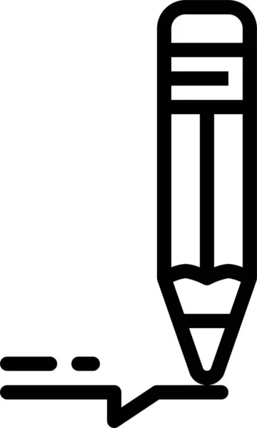 画出轮廓风格的铅笔图标 — 图库矢量图片