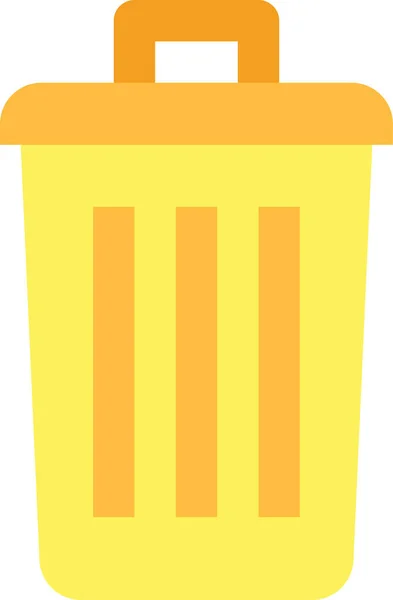 Bin Delete Garbage Icon Flat Style — стоковый вектор