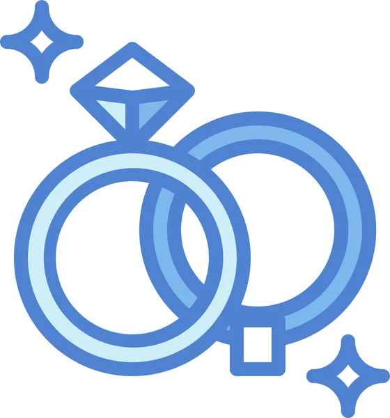 Diamond Engagement Rings Icon — Stock Vector