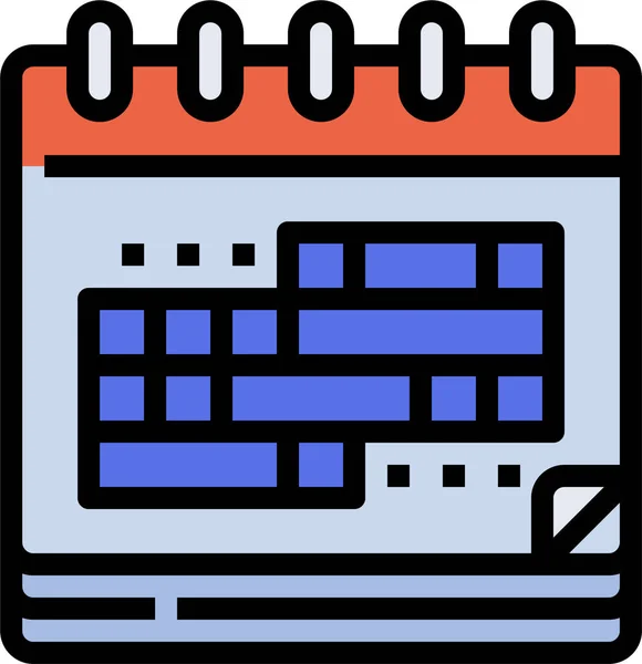 Ikona Kalendáře Data — Stockový vektor