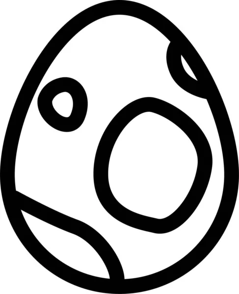 卵ゲームはアウトラインスタイルでアイコンを行く — ストックベクタ