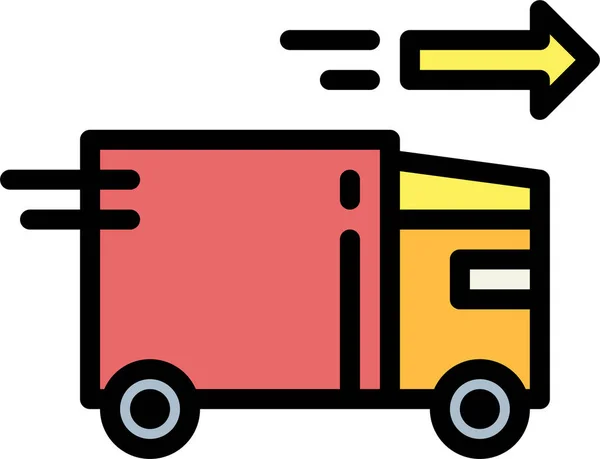 Значок Транспорту Доставки Вантажів Заповненому Стилі — стоковий вектор