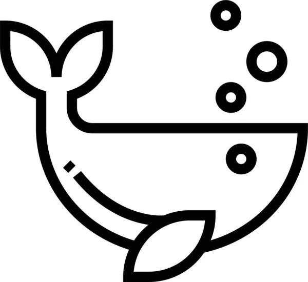 Animals Life Sea Icon Outline Style —  Vetores de Stock