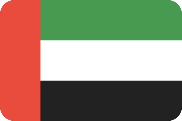 Arabisches Land Emirate Ikone Flachen Stil — Stockvektor