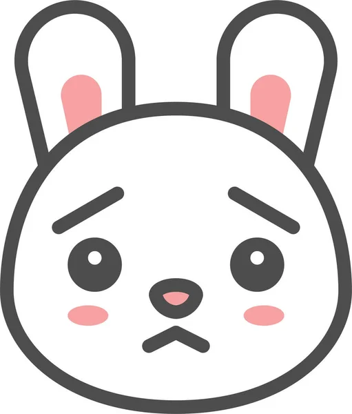 Animal Avatar Bunny Icon Filled Outline Style — Stock vektor