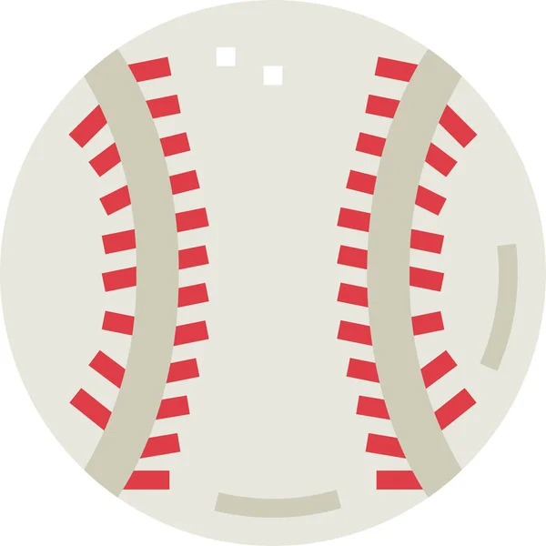 Bola Ícone Competição Beisebol Estilo Plano — Vetor de Stock