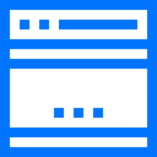 Icône Mise Page Diagramme Flux Navigateur — Image vectorielle