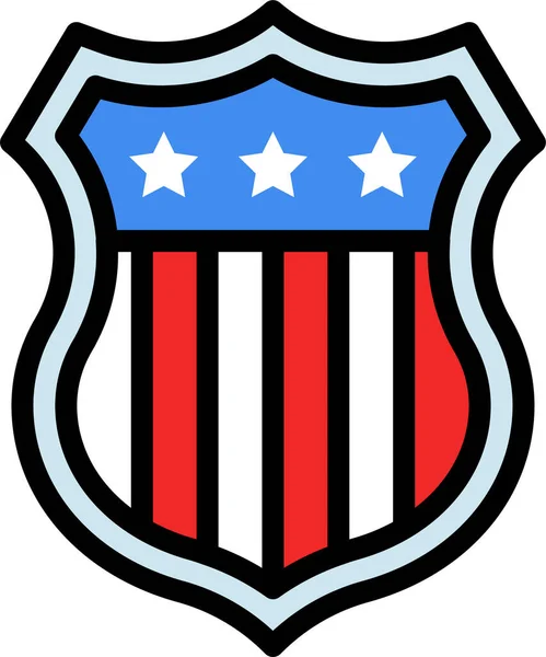 America Badge Emblem Icon Independence Day Category — Vetor de Stock