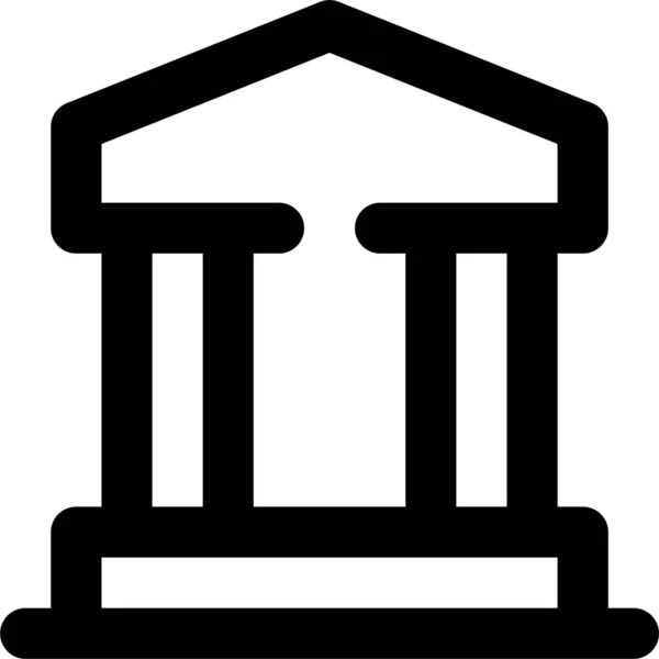 Ikona Bankovního Stavebního Práva Stylu Osnovy — Stockový vektor