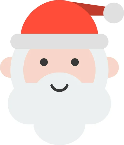 Avatar Christmas Merry Icon Flachen Stil — Stockvektor