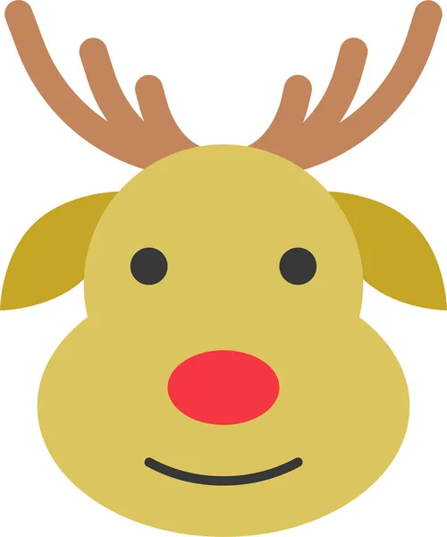 Avatar Icono Venado Navidad Estilo Plano — Archivo Imágenes Vectoriales