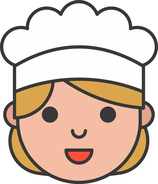 Avatar Chef Kok Pictogram — Stockvector