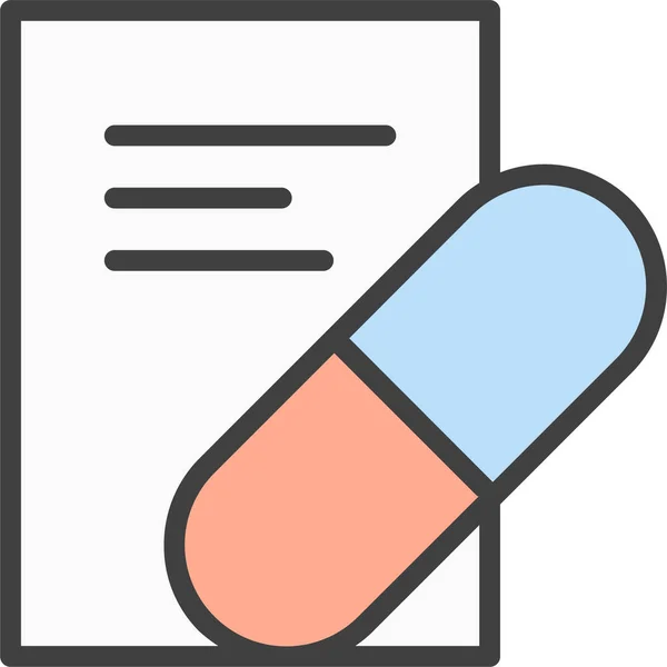 Médicaments Pharmacie Prescription Icône — Image vectorielle