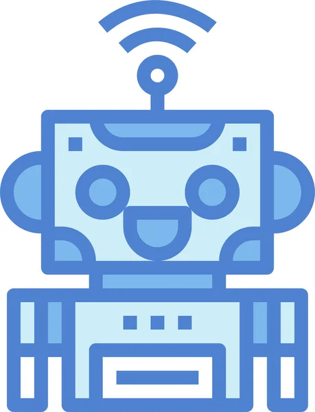 Icono Tecnología Robot Computación Categoría Infraestructura — Vector de stock