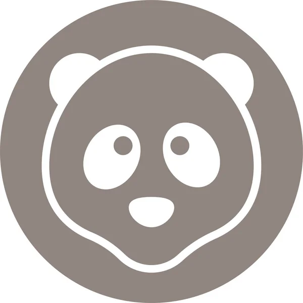 Ikona Głowy Zwierzęcia Stylu Odznaki — Wektor stockowy