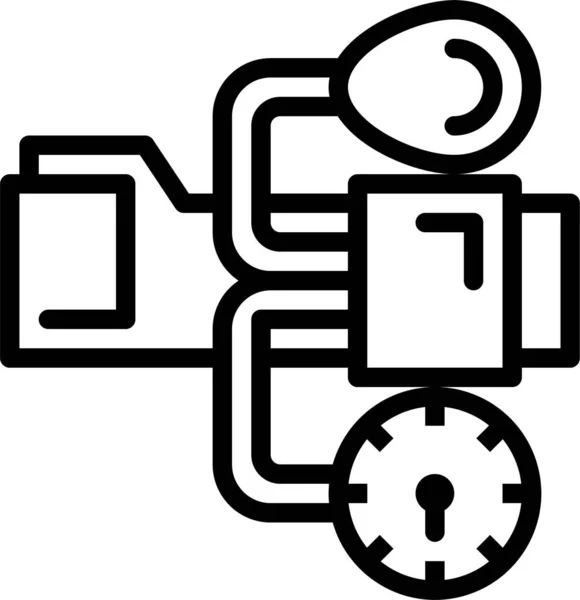 Bloed Meter Medisch Icoon Omtrek Stijl — Stockvector