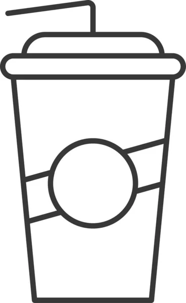 Getränk Kaffee Getränke Ikone Umriss Stil — Stockvektor