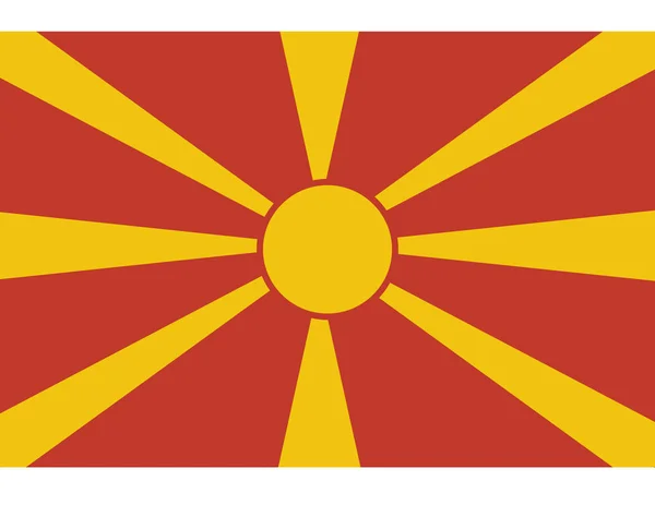 Country Flag Macedonia Icon Flat Style — Stock Vector