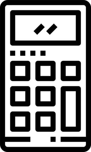 Calculadora Financia Icono Matemáticas Categoría Dispositivos Electrónicos Electrodomésticos — Archivo Imágenes Vectoriales