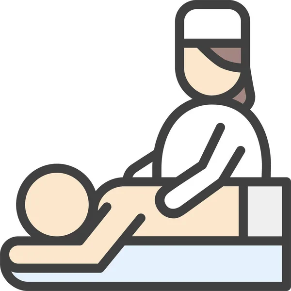 Massagem Fisioterapia Relaxar Ícone — Vetor de Stock