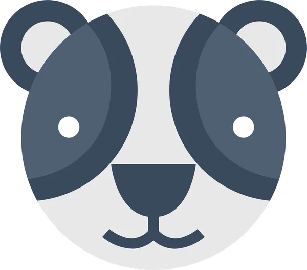 Asiático Urso Panda Ícone Estilo Plano — Vetor de Stock