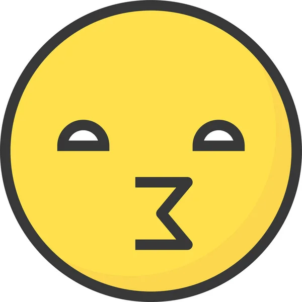 Emoji Icono Expresión Emoticono Estilo Filledoutline — Vector de stock