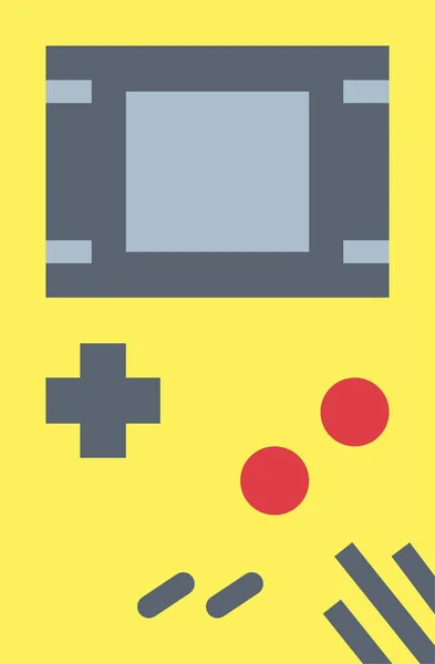 Console Game Gamer Pictogram Platte Stijl — Stockvector