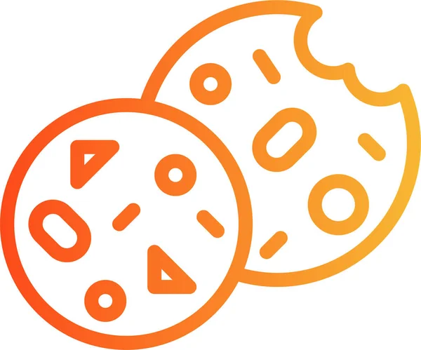 Bakery Cookie Cookies Icon Outline Style — Stock Vector