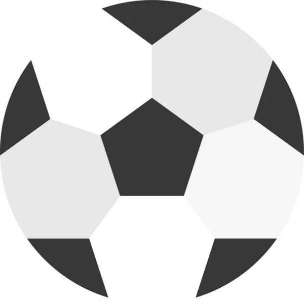 Ball Soccer Ball Sport Icon Flat Style — Image vectorielle