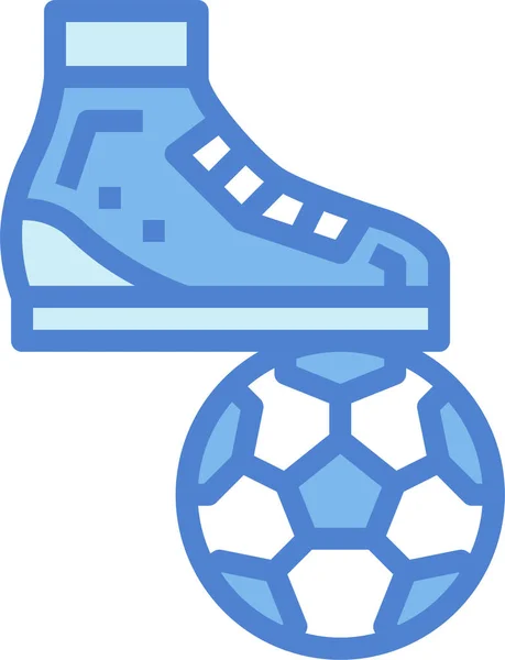 Bal Voet Voetbal Pictogram Sport Categorie — Stockvector