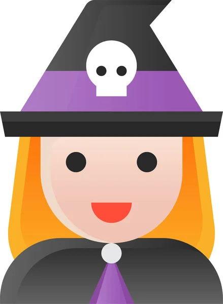 Avatar Halloween Spooky Icon Smooth Style — Vettoriale Stock