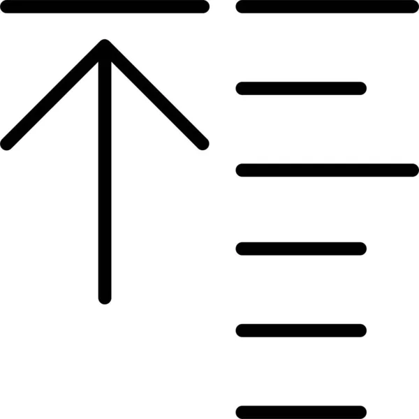 Kollaps Expandera Linje Avstånd Ikonen Kontur Stil — Stock vektor