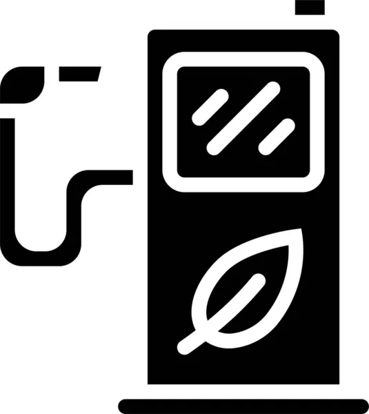 Elektriciteit Energie Gas Icoon Vaste Stijl — Stockvector