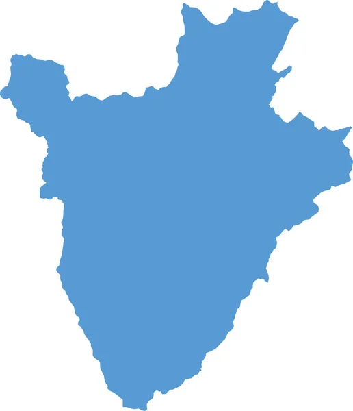 Burundi Mapa Kraju Ikona Solidnym Stylu — Wektor stockowy