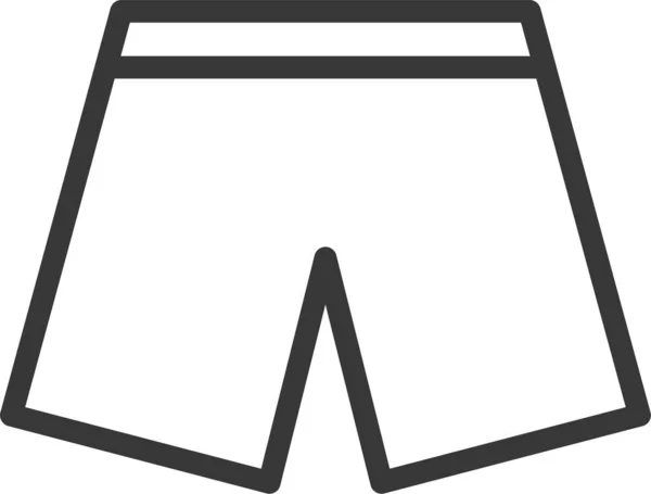 Tendedero Pantalones Cortos Icono Fitness Estilo Esquema — Vector de stock