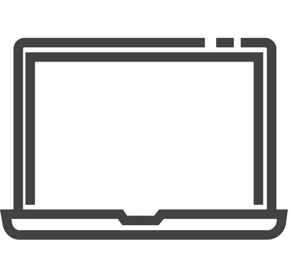 ノートパソコンのアウトラインスタイルの混合アイコン — ストックベクタ