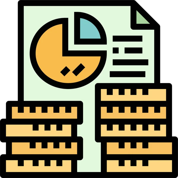 Budget Business Commerce Icon Filledoutline Style — Stock Vector