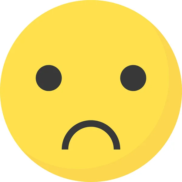 Emoji Emoticon Expressie Icoon Platte Stijl — Stockvector