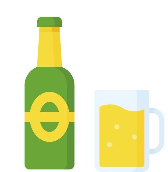 Alcool Bière Alcoolisée Icône — Image vectorielle