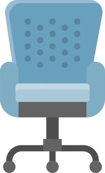 Sesselbank Stuhl Ikone Flachen Stil — Stockvektor