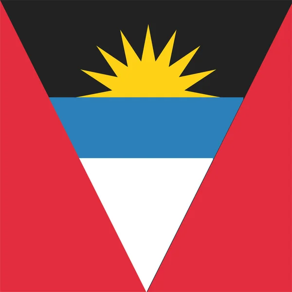 Ícone País Antigua Barbuda Estilo Plano — Vetor de Stock