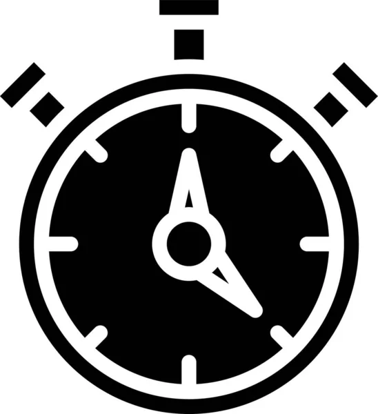 Chronometer Stoppuhr Symbol Soliden Stil — Stockvektor
