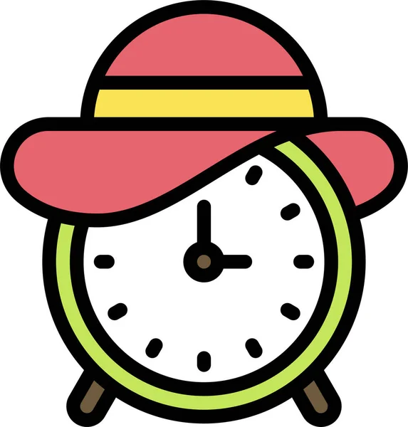 Despertador Reloj Icono Verano Categoría Verano — Vector de stock