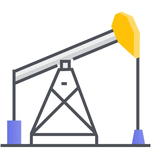 Ikona Pompy Olejowej Stylu Wypełnionego Zarysu — Wektor stockowy