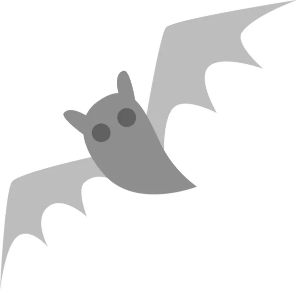 Bat Flittermouse Halloween Icon — Stock Vector